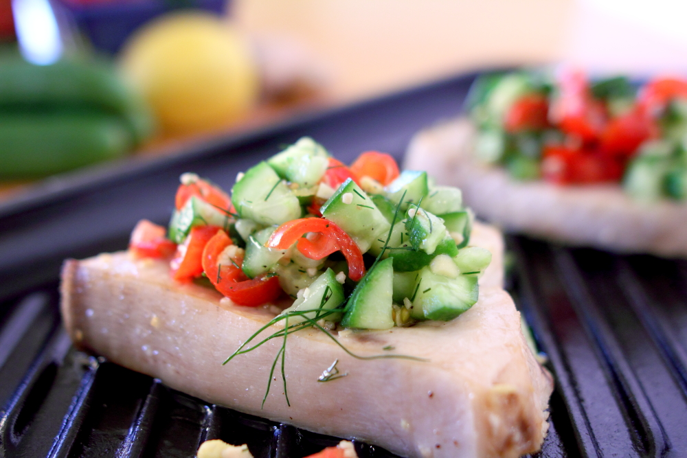 Dill and Ginger Broiled Swordfish